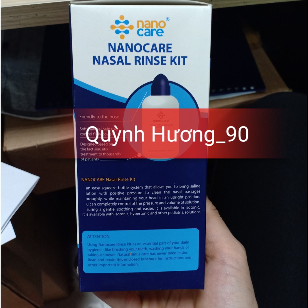 Bình rửa mũi NANOCARE NASAL RINSE KIT ( tặng kèm 20 gói muối )