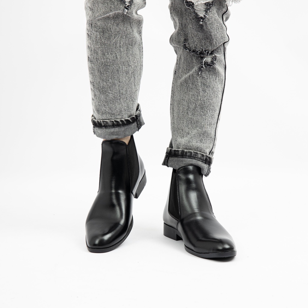 Giày Nam MWC 8034 - Giày Chelsea Boot Nam Classic Cao Cổ Da Mềm Cao Cấp,Thời Trang Sang Trọng Thanh Lịch