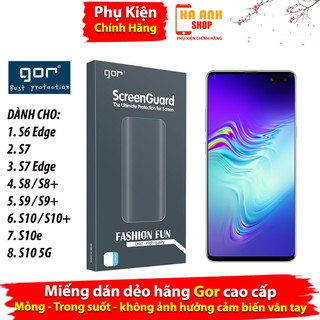 Bộ 4 miếng dán Samsung S6 Edge (S6e)/S7/S7 Edge (S7e)/S8/S8+/S9/S9+/S10/S10+/S10e/S10 5G Hãng Gor Cao Cấp