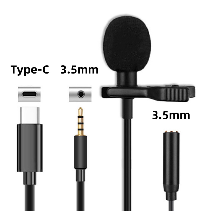 Micro kẹo cổ áo FONKEN cổng Type C 3.5mm cho iPhone iPad điện thoại Android laptop nhỏ gọn