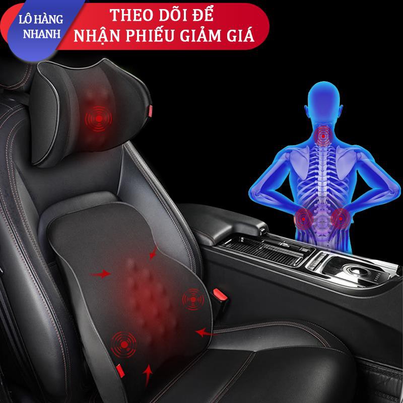 Gối tựa mát xa cho lưng và cổ trên xe hơi bảo vệ sức khoẻ