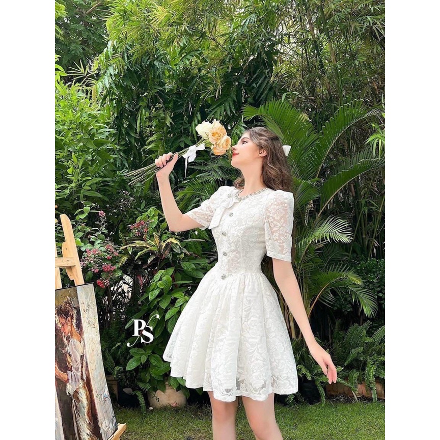 Đầm trắng thiết kế Mia Dress đầm dự tiệc chất ren sang trọng quý phái - Mia Dress