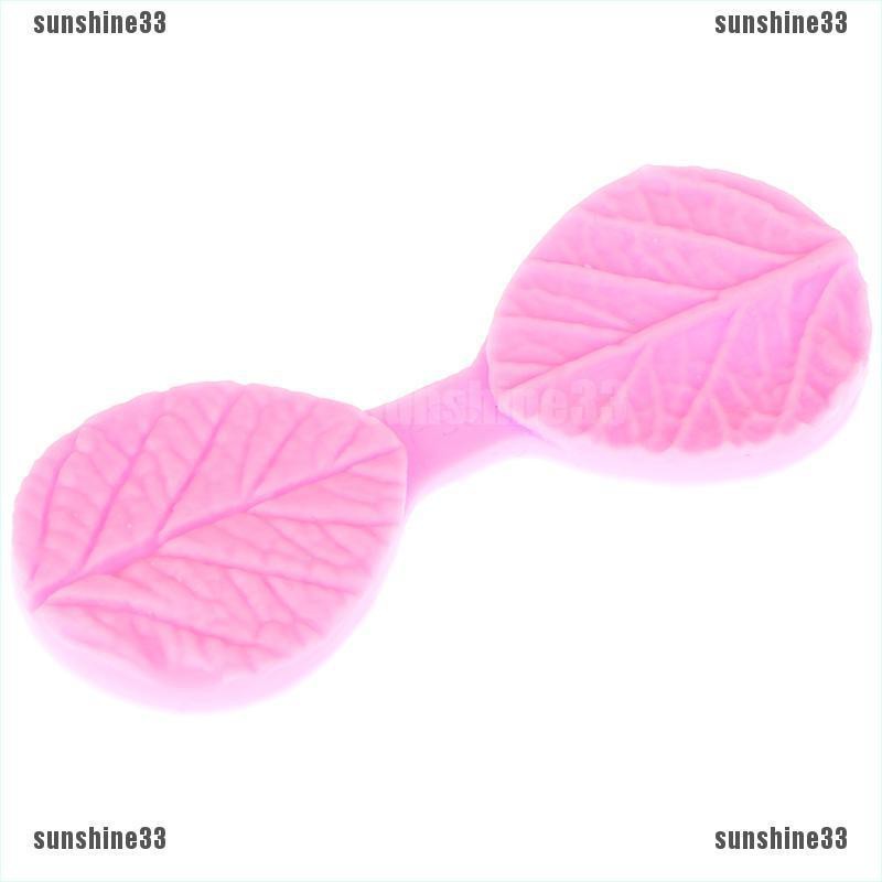 Khuôn silicone làm bánh hình 2 chiếc lá DIY