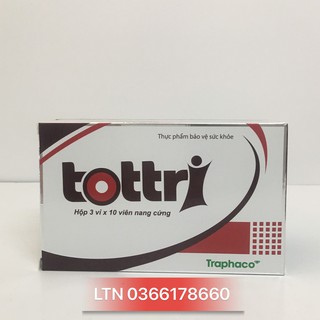 Tottri dạng viên nang - hỗ trợ cho người bệnh trĩ - Chính hãng Tot Tri Traphaco Hộp 30 viên