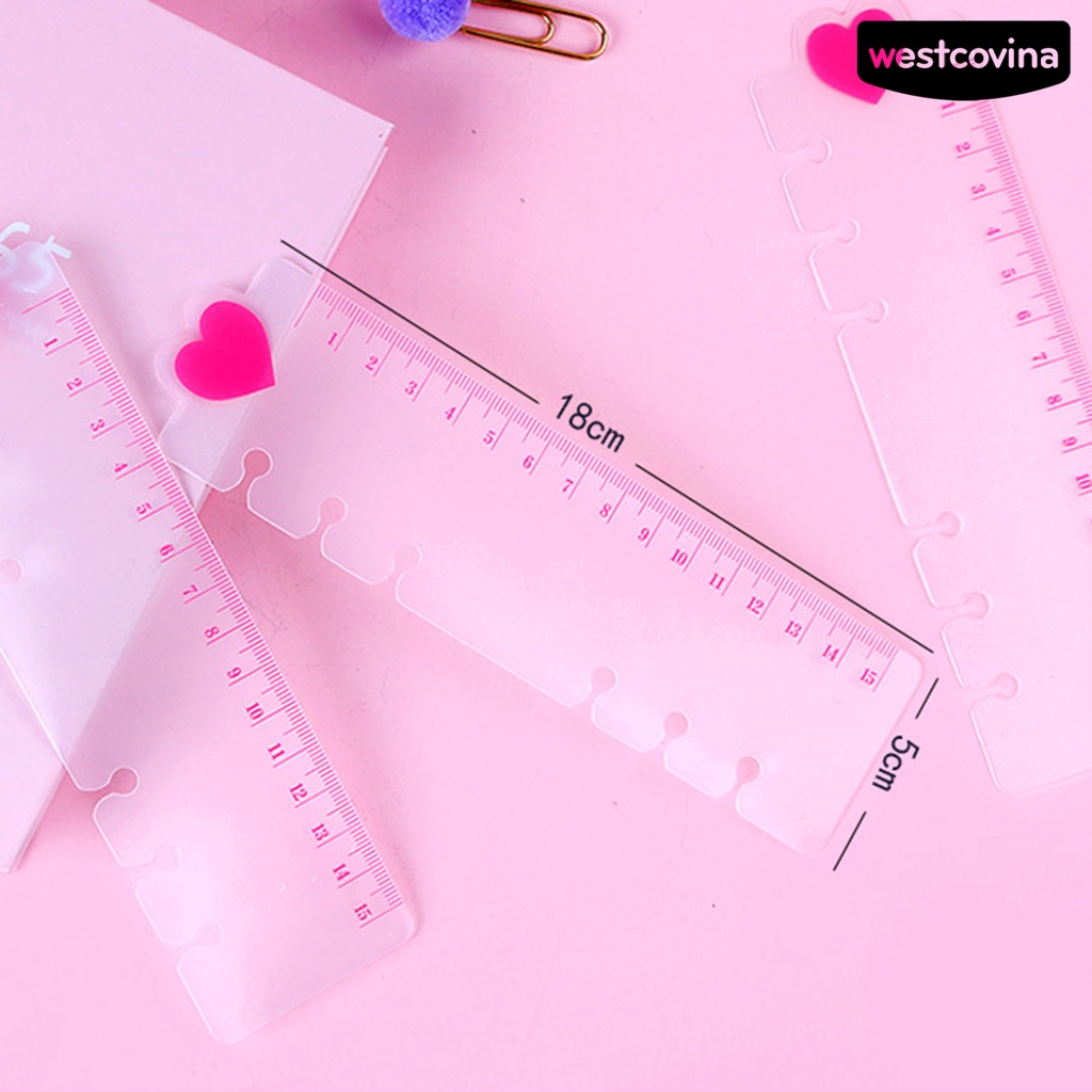 [Hot]✍Set 2 Thước Đo Bằng PVC Trong Suốt Họa Tiết Đáng Yêu Cho Học Sinh