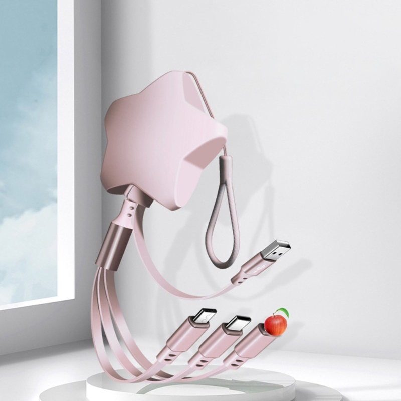 Dây Cáp Sạc Nhanh USB Loại C 3 Trong 1 3A Với Cổng Micro USB 8 Pin Tiện Dụng