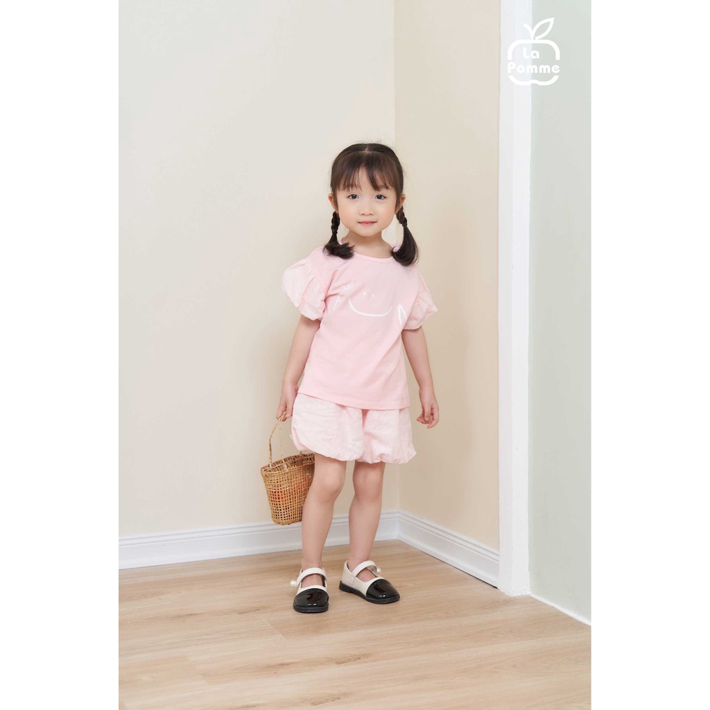 [CHÍNH HÃNG] Bộ cộc tay quần đùi cotton shinning smile 12006 La Pomme