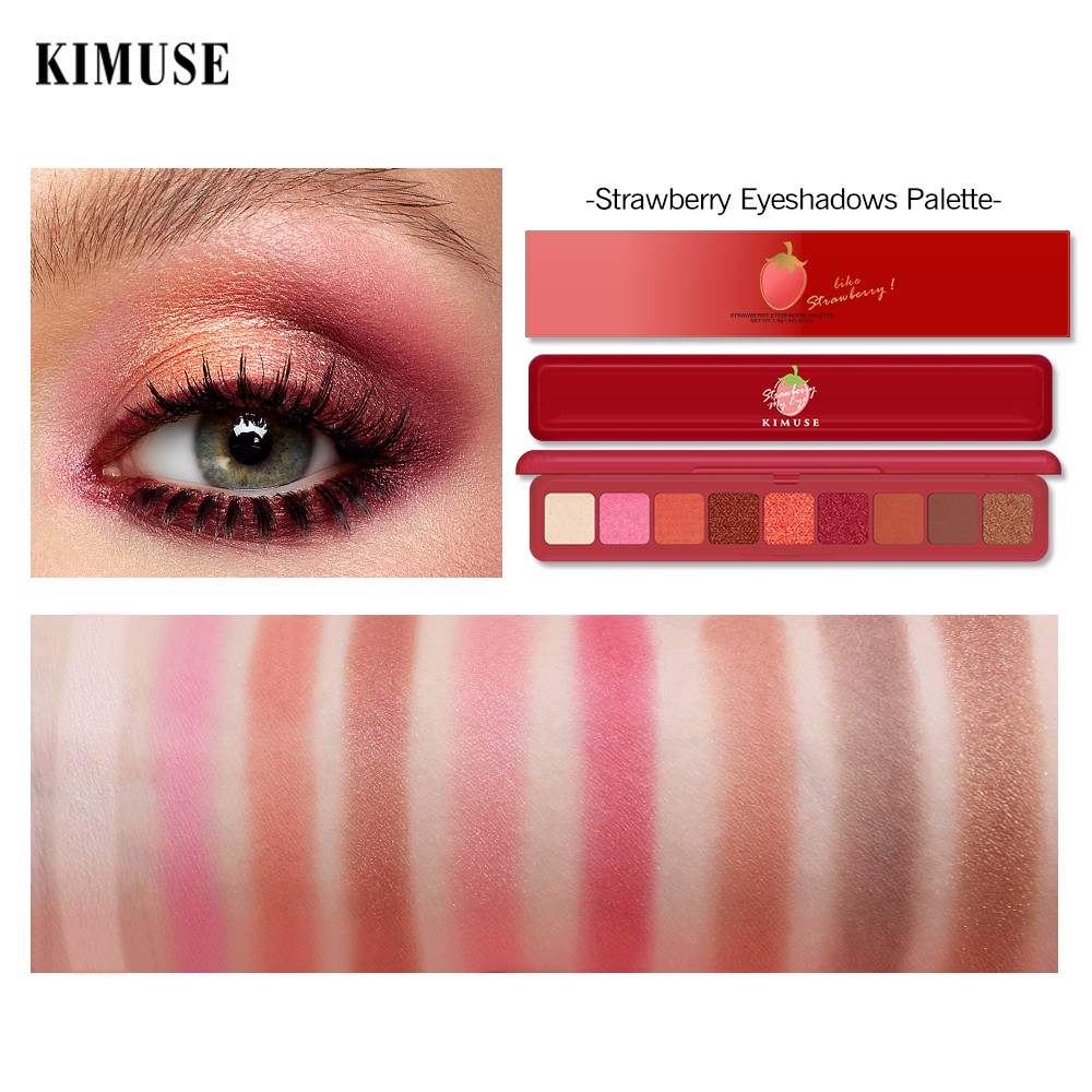 Bảng phấn mắt KIMUSE 9 màu thiết kế có gương với 3 tông màu tự chọn 100g | BigBuy360 - bigbuy360.vn