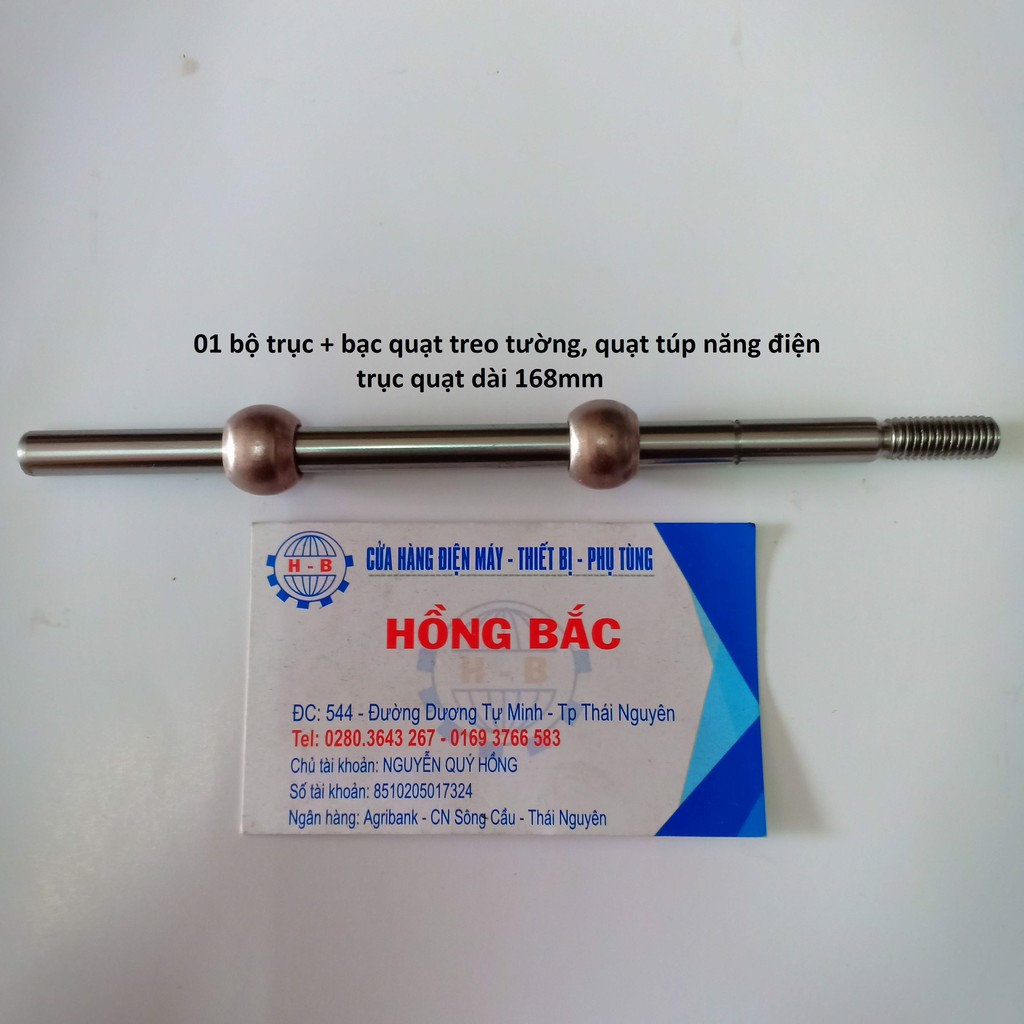 Bộ trục - bạc quạt treo tường trục dài 168mm