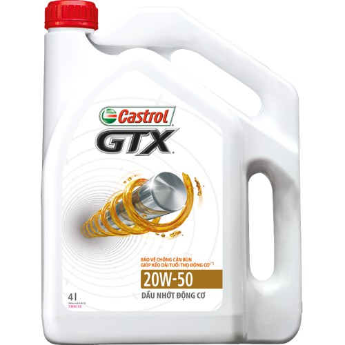 Dầu nhớt động cơ cao cấp dành cho ô tô Castrol GTX 20W-50 4Lít