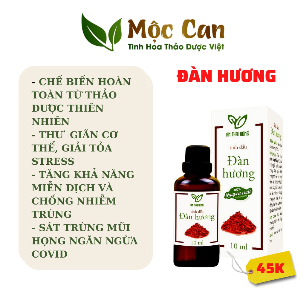 Tinh dầu Mộc Can-Thảo dược thiên nhiên giúp thư giãn cơ thể, giải tỏa stress,tăng khả năng miễn dịch &amp; chống nhiễm trùng