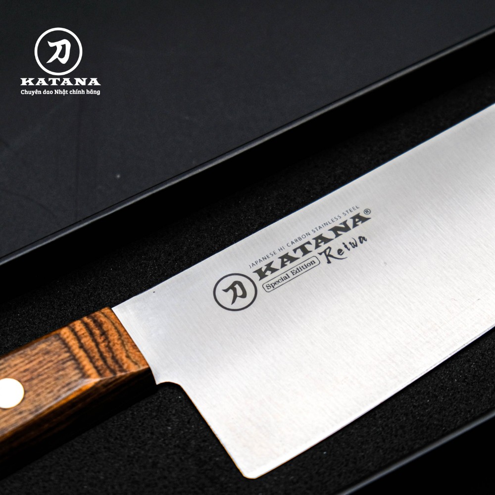 Dao bếp thái đa năng KATANA Reiwa Santoku THÉP NHẬT chính hãng - KATA301 (180mm)