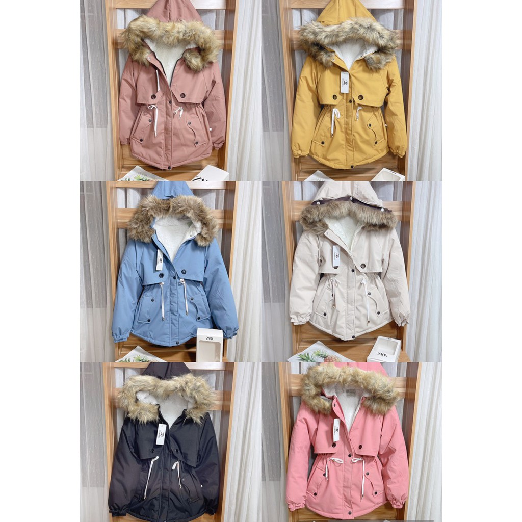 Áo khoác phao nữ hàng QCCC mới nhất 2022 paka lót lông QC