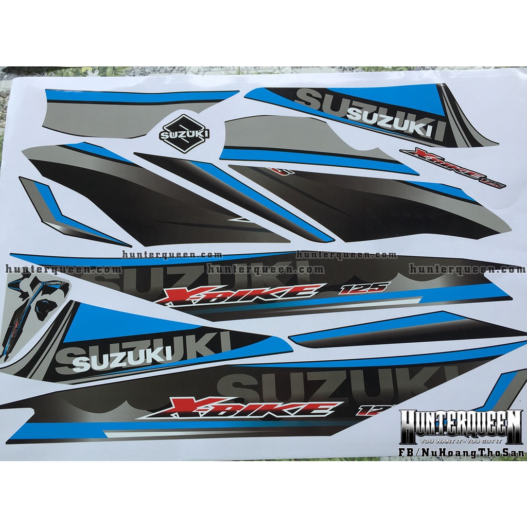 Tem chế X Bike đen xanh. Thay đổi màu sắc và chi tiết theo yêu cầu. Sắc nét, bền màu