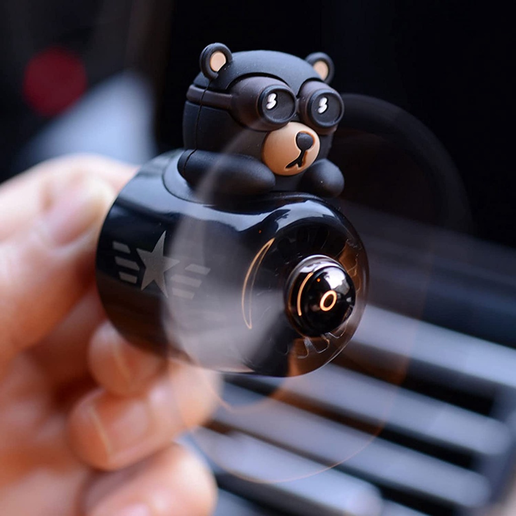 Boigego Phụ Kiện Khuếch Tán Hương Thơm Trang Trí Lỗ Thông Gió Xe Hơi Hình Cánh Quạt Xoay Dễ Thương