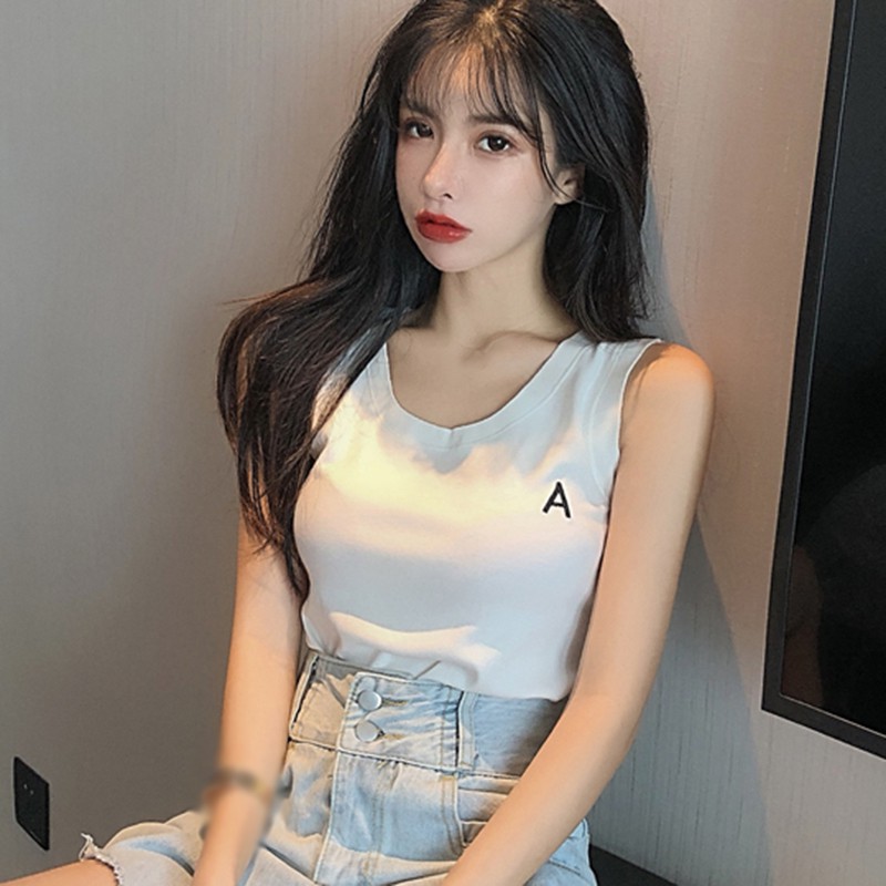 Áo ba lỗ màu trơn phong cách Hàn cho nữ