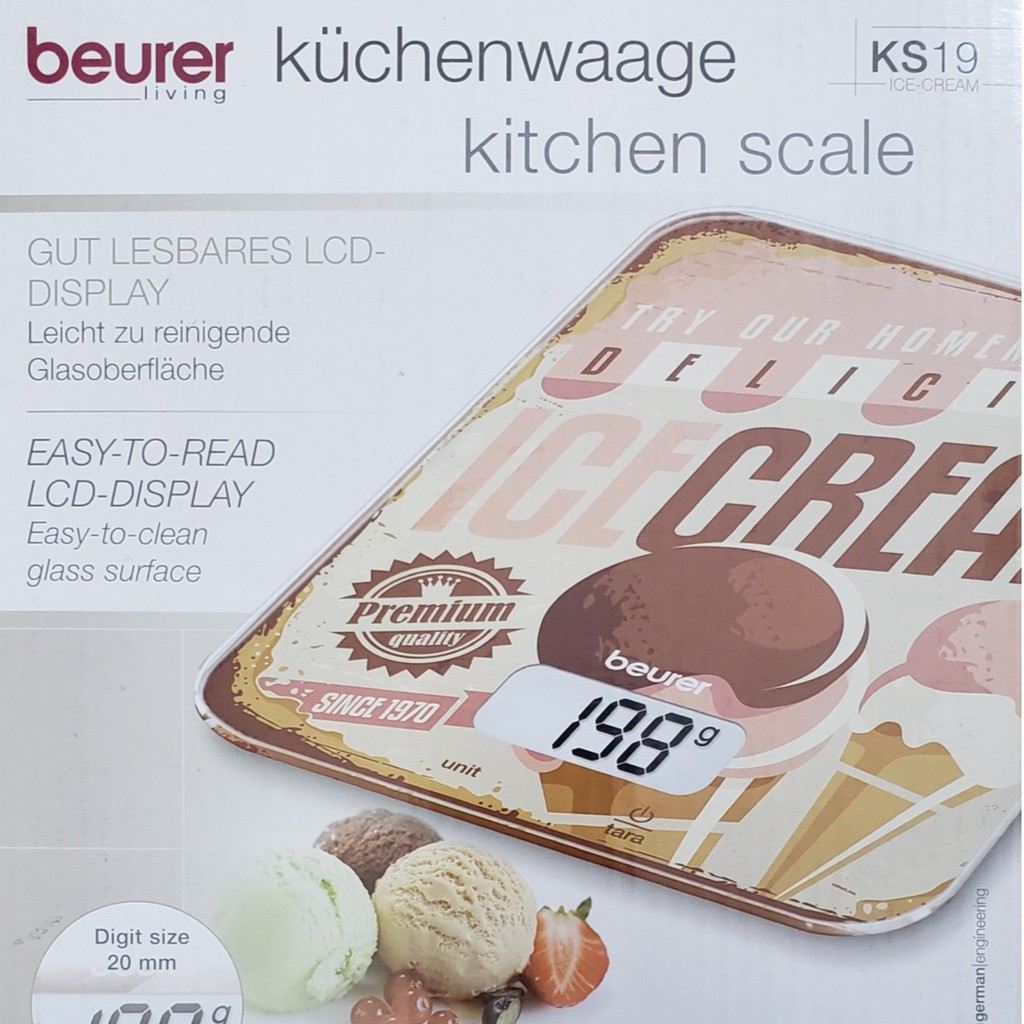 Cân làm bánh điện tử sai số 1g Beurer KS19  (₫550.000 ₫467.500  )