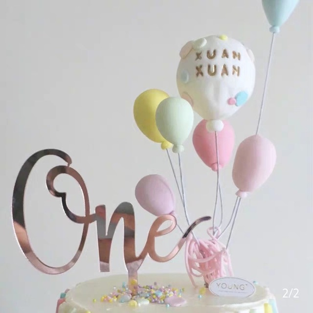 Phụ kiện gắn trang trí bánh kem hình chữ happy birthday độc đáo sáng tạo