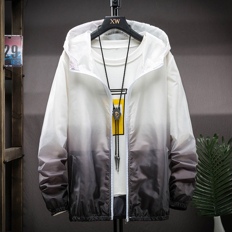 Áo Hoodie Tay Dài Chống Nắng Màu Sắc Gradient Độc Đáo