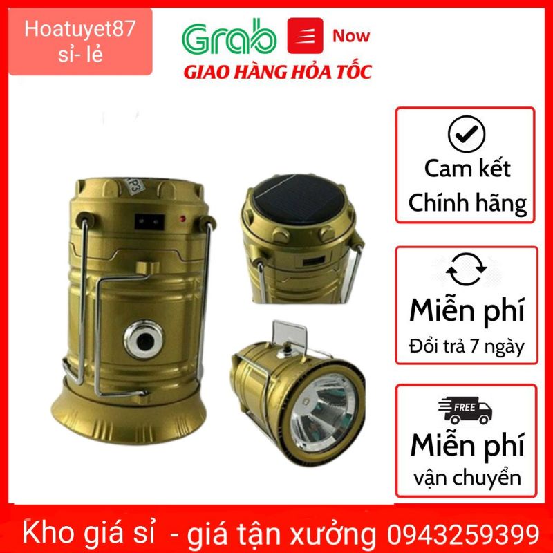 Đèn pin tích điện , đèn bão rút năng lượng mặt trời đa năng