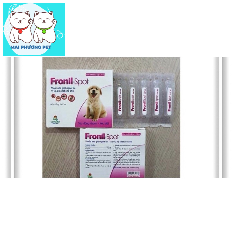 HN-(1 ống) nhỏ gáy trị ve rận FRONIL SPOT dạng ống (dùng cho mọi loại chó) hanpet 116