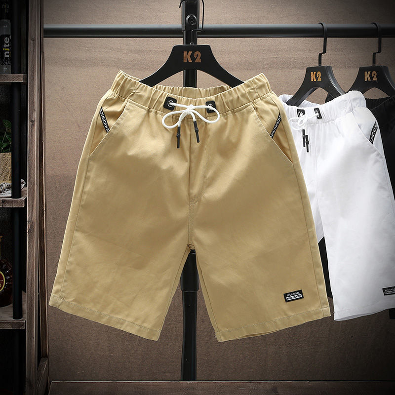 Quần short 100% cotton có túi sau phối dây rút kiểu cổ điển size M-4XL cho nam