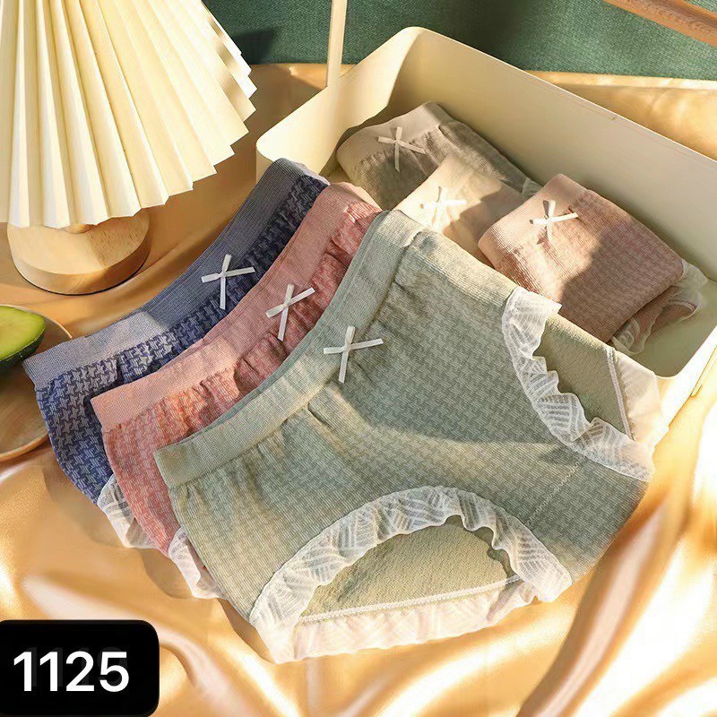 Quần lót cotton nơ tăm kháng khuẩn cho chị e từ 42-55kg