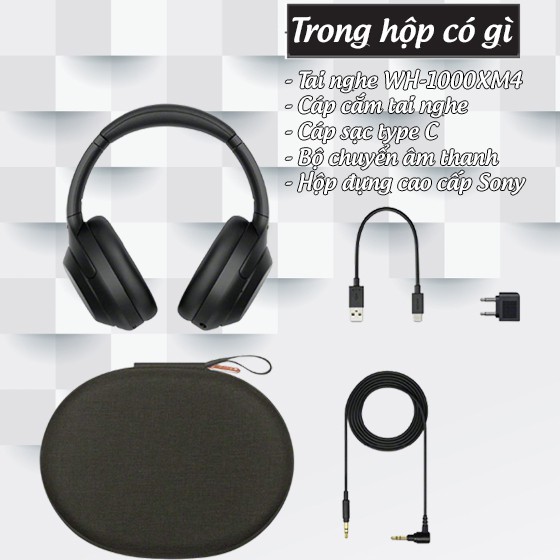 Tai nghe Sony WH-1000XM4 hàng chính hãng bảo hành 12 tháng | BigBuy360 - bigbuy360.vn