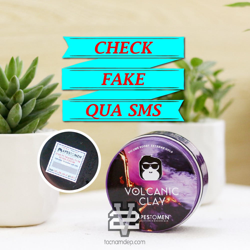 Sáp Volcanic Clay V4 2019 - Sáp vuốt tóc Apestomen Volcanic Clay 80ml năm 2019 chính hãng Singapore