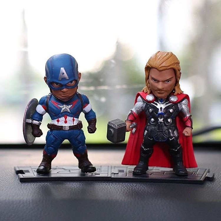 ĐỒ CHƠI 💖 Bộ Sưu Tập Mô Hình Nhân Vật Siêu Anh Hùng Marvel Bộ 6 Nhân Vật Avenger Mini Để Bàn - Siêu anh hùng
