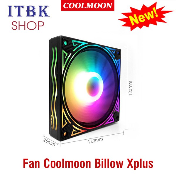 Quạt tản nhiệt, fan case Coolmoon V2 / V3 / V4 / V5 / V9 / V9 Plus / Y1 / U1 / Billow  - Kết nối Hub bán lẻ