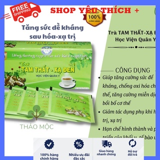 Trà Tam Thất Xạ Đen - Học viện Quân Y-Giảm tác dụng phụ khi hóa trị, xạ trị, chống oxi hóa cho cơ thể.