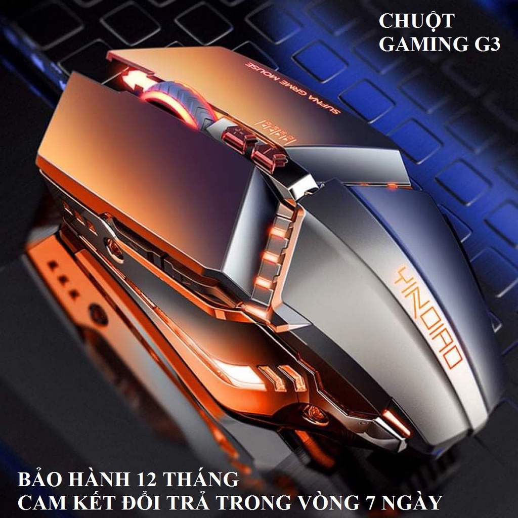 [SIÊU PHẨM] Chuột Gaming, chuột máy tính G3 SUPER GAME LED đổi màu cực HOT cho các game thủ, Thiết kế CỰC LẠ [BẢO HÀNH]