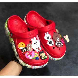 Sục Croc''s.Duet Sport màu đỏ đế loang cho nam, nữ