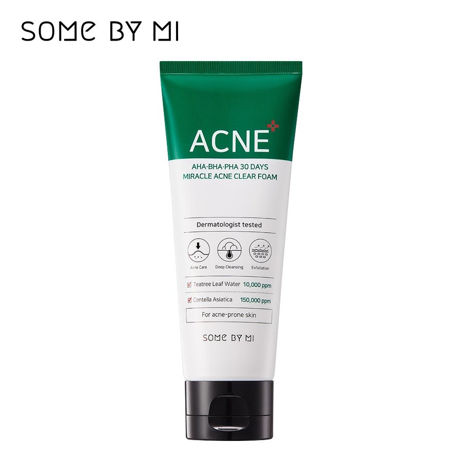 Sữa Rửa Mặt Some By Mi AHA.BHA.PHA 30 Days Miracle ACNE Clear Foam 100ml