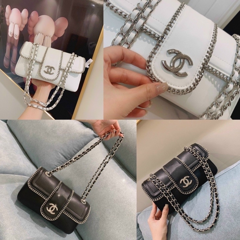 Túi đeo vai CN tiểu thư mở nắp Sz 24 cm full box nam châm bill nguyên seal
