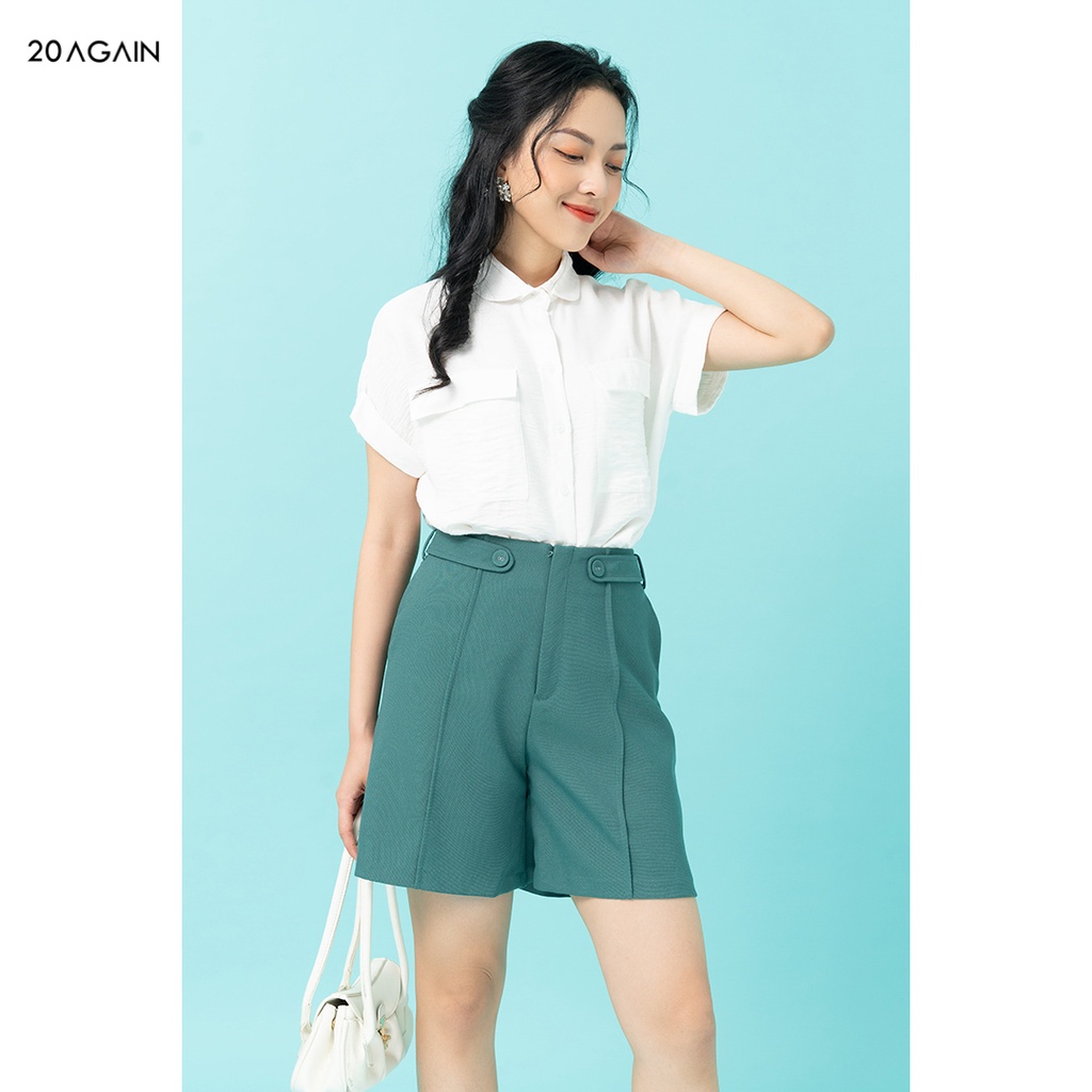 Quần short vải 2 đai eo 20Sexy by 20AGAIN SVA1088