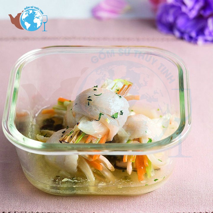 COMBO 2 hộp thủy tinh LỚN 760ml đựng thực phẩm dùng cho lò viba cao cấp Deli