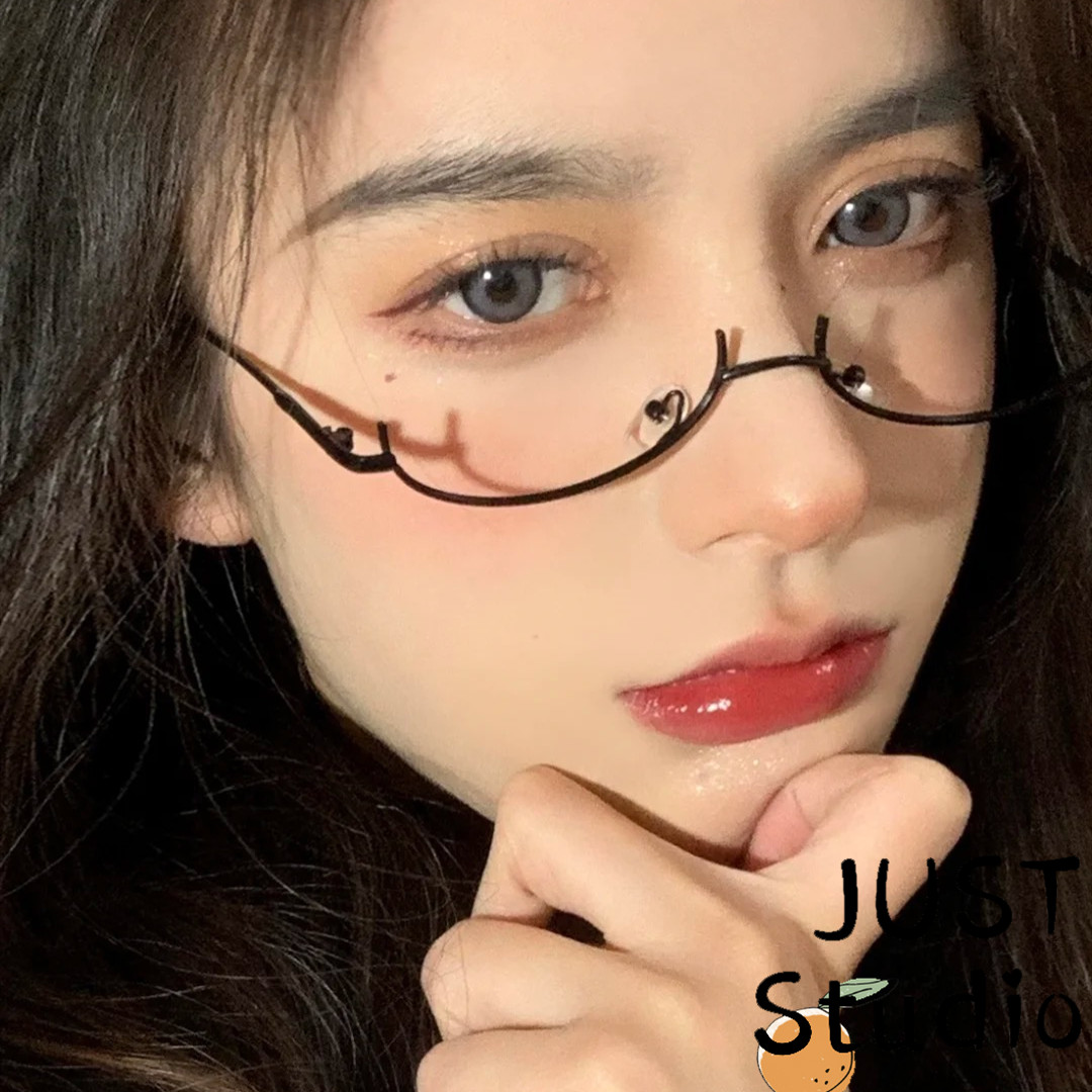 Mắt Kính Nửa Gọng Kiểu Dáng Nhật Bản Dễ Thương | BigBuy360 - bigbuy360.vn