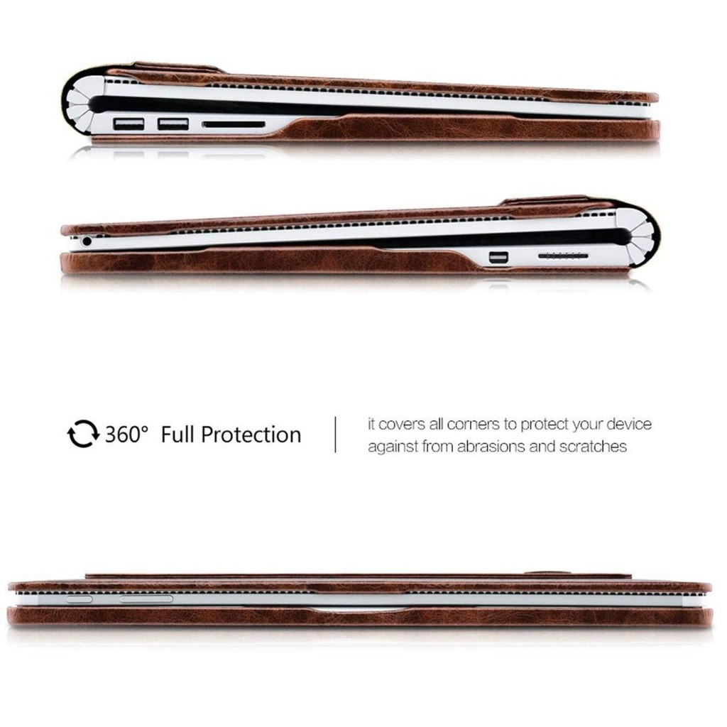 Bao da thật hàng hiệu ICarer cho Surface Book 1 &amp; 2 13.5&quot; hàng chính hãng