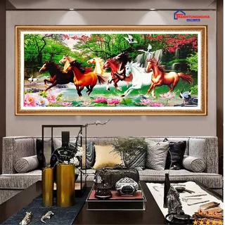 Tranh đính đá abc mã đáo thành công 1m20 x 60cm