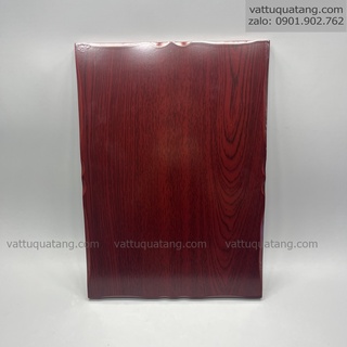 Combo 5 cái Phôi kỷ niệm chương gỗ G10 chữ nhật vát nâu đen 34x24cm. LỚN