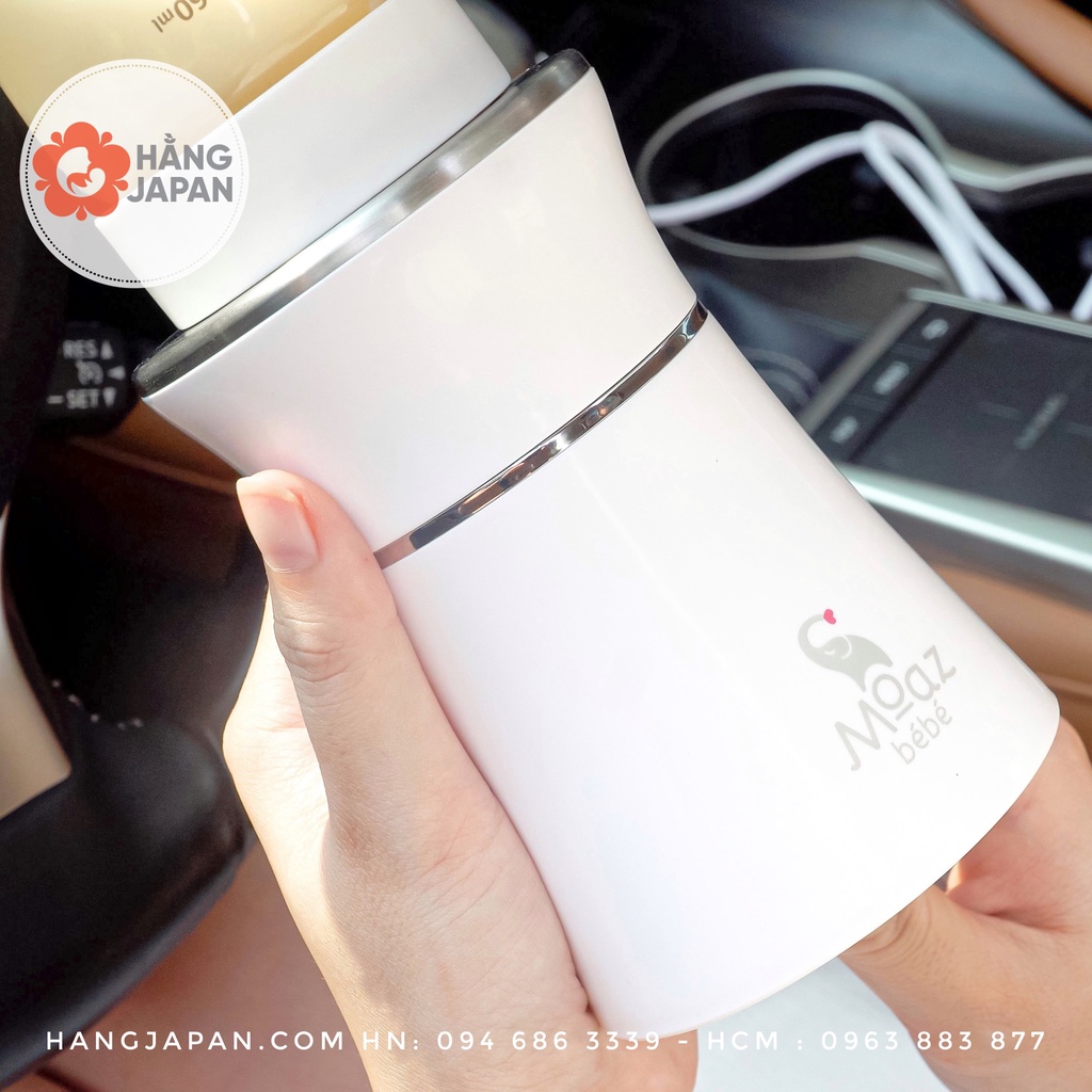 Máy hâm sữa cầm tay Moazbebe MB041 tặng 4 cổ nối Hegen, Moyuum, Avent, Pigeon - BH 12 THÁNG CHÍNH HÃNG