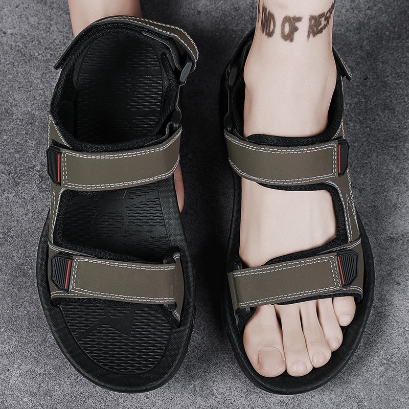 Giày Sandal Thể Thao Siêu Nhẹ Chống Trượt Cỡ Lớn 39-47 Cho Nam