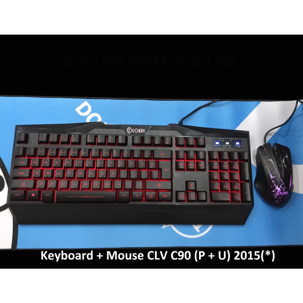 Bàn Phím + Chuột Giả Cơ Colovis C90 (phím PS/2 + chuột USB)- Hàng Chính Hãng 100%