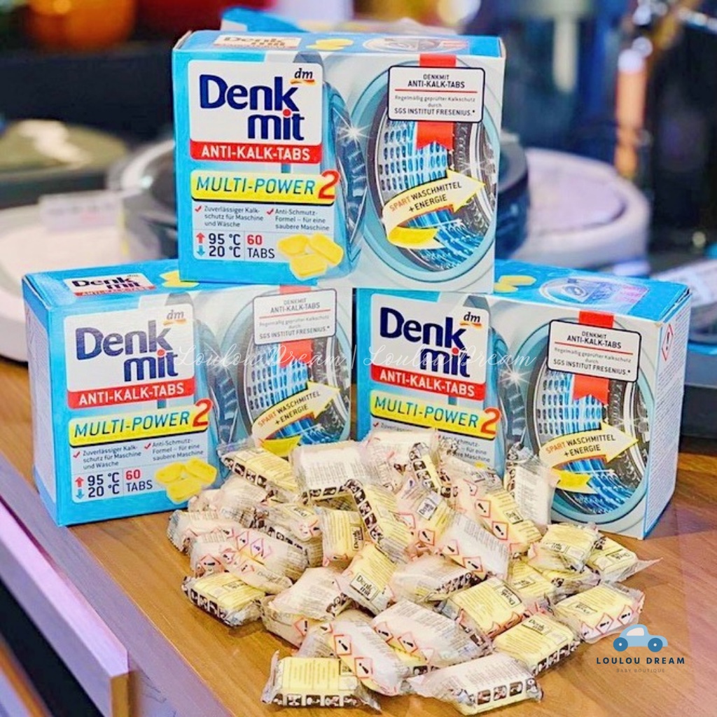 Viên tẩy lồng giặt, máy giặt DENKMIT nhập khẩu chính hãng Đức