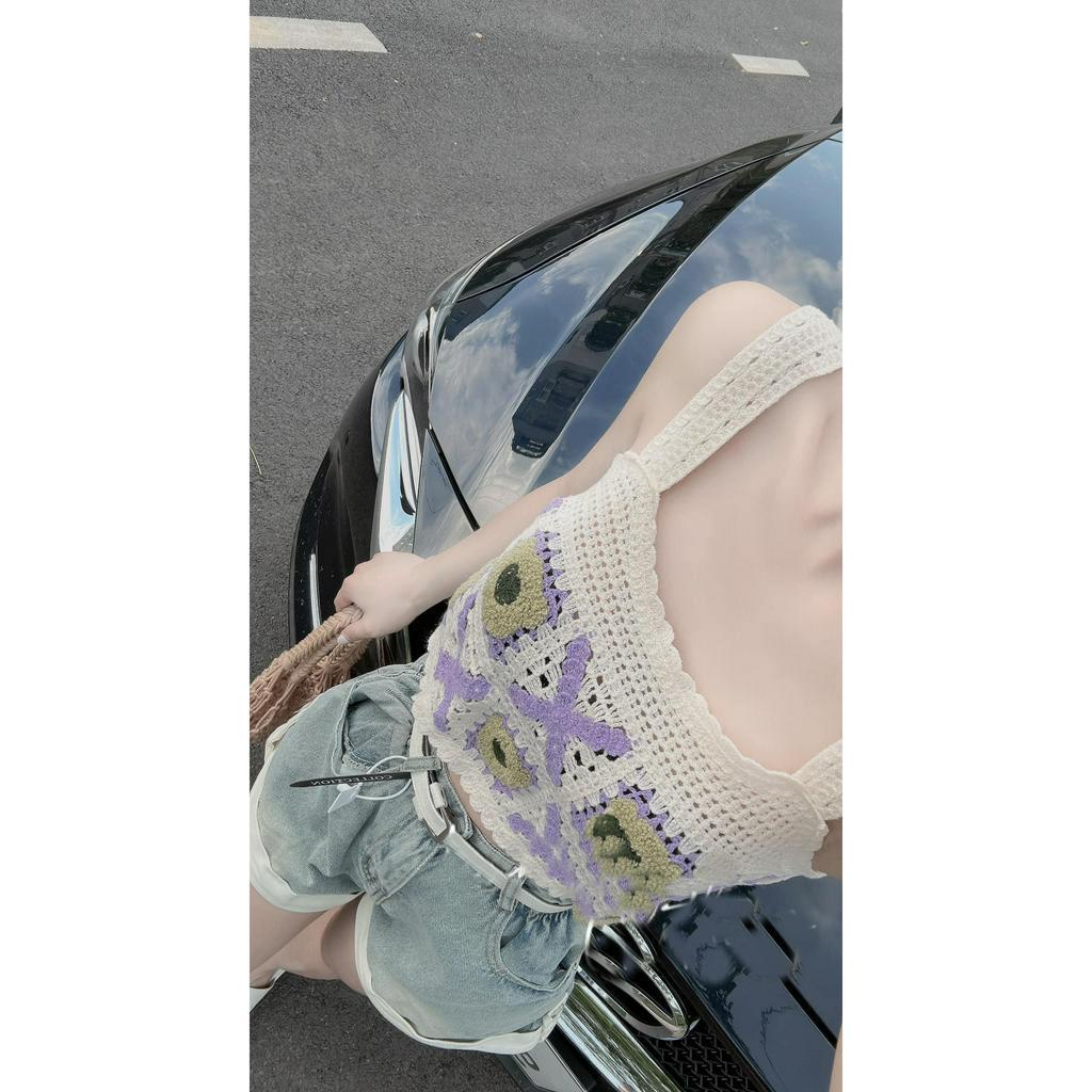 [SONB821+THẮT LƯNG ]QUẦN SHORT JEAN ĐÙI NỮ LƯNG CAO CHUN NHẸ TÚI LẬT LAI TRẮNG KÈM CHỈNH GẤU MÀU XANH NHẠT PHỐI NỊT KEM
