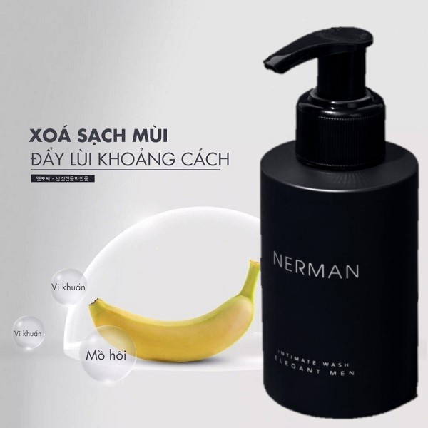 Dung Dịch Vệ Sinh Nam Giới Nerman 100ml Hương Nước Hoa Pháp Cao Cấp Nerman Men's Hygiene Solution Elegent Men Gel 100ml