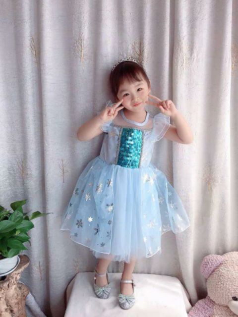 Váy Elsa Cho Bé Gái Đáng Yêu Mẫu Mới