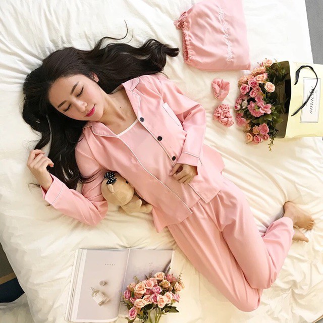 [SIÊU RẺ] Set đồ ngủ pijama đồ ngủ dài tay đồ ngủ hai dây - (hàng loại A) | WebRaoVat - webraovat.net.vn